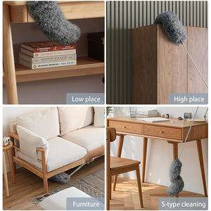 क्लेयर 2026 नए डिजाइन माइक्रोफाइबर पंख डस्टर स्टेनलेस स्टील टेलीस्कोपिक हैंडल घरेलू छत के लिए गैर-शेडिंग - Product Image 4