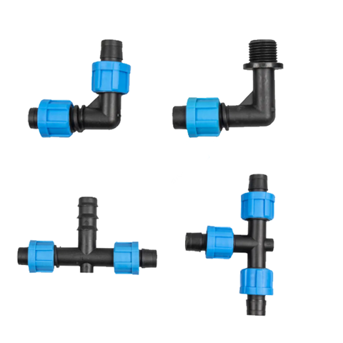 Agriculture Automatic Micro Irrigation Kit PE Plastic 16mm 20mm Diameter Tape Pipe Fitting for Water Hose