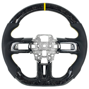 Accessoires intérieurs de voiture Volant en fibre de carbone pour Ford Mustang GT GT350 GT500 Shelby 2015 à <span class=keywords><strong>2023</strong></span> 2.3T EcoBoost - Product Image 2