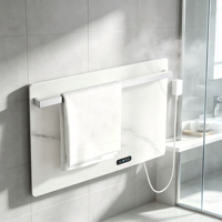 Sèche-serviettes électrique mural personnalisé en ardoise, support chauffant intelligent IPX4 pour salle de bain d'hôtel, vente en gros OEM ODM