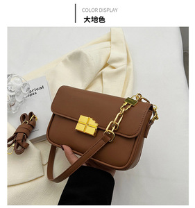 New Arrival Pure Color Women's Handbag Leather Crossbody <b>Bag</b> Pu Shoulder <b>Bag</b> Hand <b>Bag</b> for Women - Product Image 3