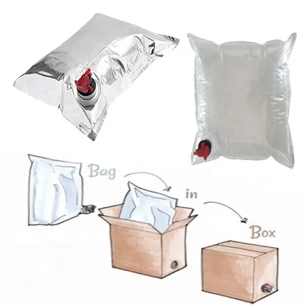 kody pack 10L BIB packaging pouch faucet heat seal food wine PE bag with valve polymer film bag in plastic bags bib in box wine