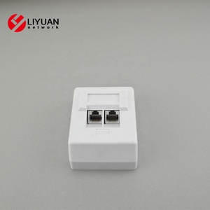 LIYUAN modelo tipo alemán UTP Cat6/Cat5e placa frontal con 2 puertos piezas de Telecomunicaciones - Product Image 6