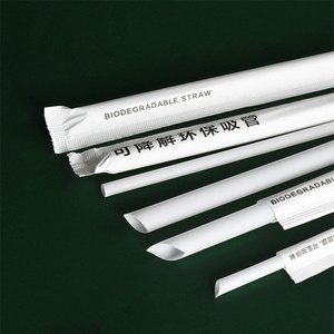 Individual Wrapped Biodegradable PLA Plastic Bubble Tea <strong>Straw</strong> Smoothie <strong>Milkshake</strong> Boba Drinking Disposable <strong>Straws</strong> - Product Image 3