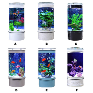 Aquariums en plexiglas demi-rond Réservoir de poissons en acrylique à cylindre debout au sol - Product Image 5