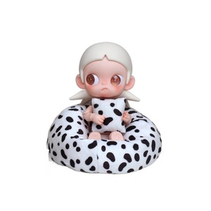 Fauteuil pouf Gaga Girl Doll, siège souple imprimé vache de 20 cm pour poupées de 10 à 20 cm, accessoire de jouet - Product Image 5