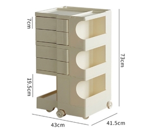 Mobili moderni per la casa cassettiera girevole a 3 strati carrello per la camera da <span class=keywords><strong>letto</strong></span> comodino in plastica armadietto laterale del <span class=keywords><strong>letto</strong></span> - Product Image 5
