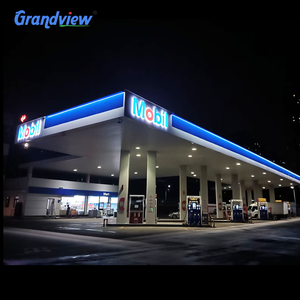 Station de carburant Structure d'éclairage Espace Cadre Accessoires Station de remplissage Led Publicité Auvent Station-service Fascia Board - Product Image 4