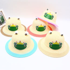 Chapeau de paille de pêcheur d'été pour enfants Protection solaire Chapeau de plage pour garçons et filles Bébé Vente en gros - Product Image 1