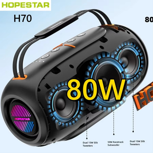 Enceinte portable HOPESTAR H70 80W <span class=keywords><strong>sans</strong></span> <span class=keywords><strong>fil</strong></span>, étanche IPX6, Boombox extérieure avec stéréo TWS, basses profondes, batterie 8800mAh - Product Image 4