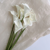 EVA Real Touch Blanc Rose Calla Lily Fleur Artificielle pour Mariage Maison Hôtel Décor Table Centre de Table
