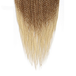 Tresses au crochet style torsades sénégalaises de 22 pouces, blond ombré, petites torsades <span class=keywords><strong>Havana</strong></span> au crochet pour femmes noires, 12 mèches/paquet - Product Image 4