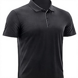 Suéter de Punto con Solapa Estilo Vintage para Hombre, 100% Poliéster, Transpirable, Ropa Casual de Negocios para Verano, Estilo Europeo Americano - Product Image 1
