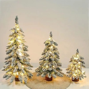 Arbre <span class=keywords><strong>de</strong></span> Noël artificiel blanc floqué en PVC, décorations <span class=keywords><strong>de</strong></span> Noël, simulation <span class=keywords><strong>de</strong></span> neige tombante, arbre à neige luxueux et dense, scène <span class=keywords><strong>de</strong></span> neige. - Product Image 3