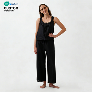Beefey Women's Lightweight Flattering <strong>Vest</strong> <strong>Top</strong> and Pants Pajamas Set Women Two Pieces PJ Sets Skin-friendly <strong>Pyjamas</strong> Sleepwear - Product Image 1