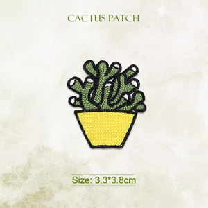 Autocollant thermocollant pour vêtements WBG Fashion DIY, réparation de trous, cactus, succulentes, broderie - Product Image 3