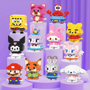 Figurine Cartoon in Micro-particelle all'Ingrosso, Giocattoli Educativi per Bambini, Giocattoli Educativi di Assemblaggio a Tema Animali - Product Image 5