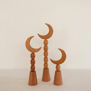 Ornement de lune du Ramadan en bois artisanal Orion de qualité supérieure, décoration islamique pour la maison, sculpture de table en forme de croissant, décoration musulmane pour l'Aïd, fait main - Product Image 1