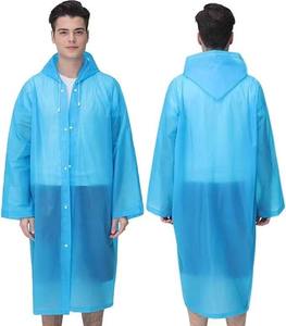 Junda Single Thickened EVA Adult Raincoat Portable PE Outdoor Wearable Raincoat <b>Men</b> Women Fashionable Thickened Raincoat Camping - Product Image 1