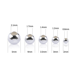 2-5mm tùy chỉnh 925 Sterling Bạc Vòng hạt Spacer Hạt trang sức phụ kiện bạc <span class=keywords><strong>Bead</strong></span> cho vòng đeo tay & vòng cổ đồ trang sức làm - Product Image 4
