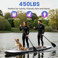 Planche de paddle gonflable SUP blanche et verte à rayures Aqua Design, en PVC Drop Stitch, pour adultes, ensemble complet avec pagaie en carbone, pompe et aileron