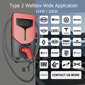 Nouvelle borne de <span class=keywords><strong>recharge</strong></span> murale pour véhicules électriques 7kW 11kW 22kW AC OCPP1.6 <span class=keywords><strong>Mode</strong></span> <span class=keywords><strong>3</strong></span> <span class=keywords><strong>Type</strong></span> <span class=keywords><strong>2</strong></span> avec application WIFI RFID et câble de 5m - Product Image 1