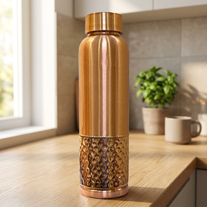 Vintage Design Certified Copper Water Bottle Hammered Texture Eco Friendly Anti-corrosion Coating Dishwasher Safe <b>Tea</b> <b>Infuser</b> - Product Image 1