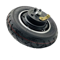 Motor DC Brushless 24V 36V 48V 350W 500W 10 Inci dengan Rem Tromol As Bilateral dan Ban untuk Skateboard Listrik Mini