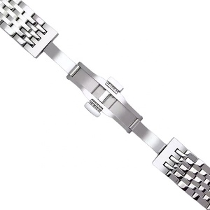 7 perles or rose deux tons 1853 T41 <span class=keywords><strong>bracelet</strong></span> de montre en métal à extrémité incurvée 19mm <span class=keywords><strong>bracelet</strong></span> de montre en acier inoxydable pour <span class=keywords><strong>bracelet</strong></span> <span class=keywords><strong>tissot</strong></span> - Product Image 6