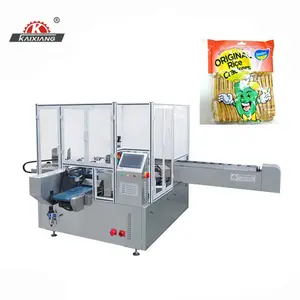Horizontal Automatic Rice Crackers Snacks Bagging Machine Multipack Stand Up Gusset Pouch Packing Machine