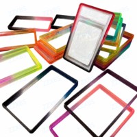 Protezione PSA per Card Slab per Creatori di Contenuti, Piastra Posteriore in Acrilico Trasparente, Bumper in TPU Sfumato, 41 Colori