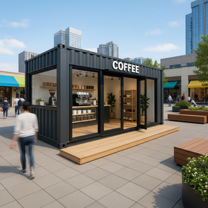 Kiosque Commercial de Haute Qualité en Conteneur Maritime 20ft 40ft, Structure en Acier, Résistant aux Intempéries - Product Image 1