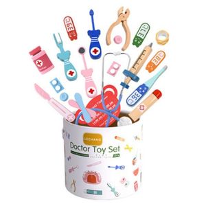 Vente <span class=keywords><strong>en</strong></span> gros Set de seaux Cadeau pour enfants Stéthoscope de ménage Jeu de rôle Expérience <span class=keywords><strong>en</strong></span> <span class=keywords><strong>bois</strong></span> Jouets de médecin pour enfants - Product Image 3