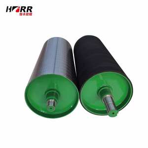 Rouleaux de convoyeur industriels, rouleaux de convoyeur en caoutchouc, rouleaux de convoyeur inactifs, diamètre 100 mm 200 mm, Hengfeng HF0005 Shore35, découpe - Product Image 3