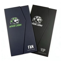 Boîte de rangement personnalisée pour cartes VIP à trois volets - Emballage rigide vert de luxe pour billets de sport, bons de réduction
