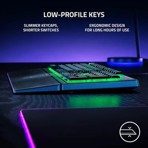 <span class=keywords><strong>Clavier</strong></span> de jeu mécanique ergonomique <span class=keywords><strong>Razer</strong></span> <span class=keywords><strong>Ornata</strong></span> V3 X avec interrupteurs à membrane silencieux et touches recouvertes d'un revêtement UV pour ordinateur de bureau - Product Image 4