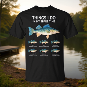 Camiseta de pesca Walleye para pescadores con diseño gráfico de peces y diseño humorístico - Product Image 3