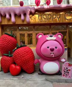 Sculpture de mascotte Panda OEM en FRP pour restaurant, statue commerciale pour devanture de <span class=keywords><strong>magasin</strong></span>, décoration de <span class=keywords><strong>magasin</strong></span> commercial, parc d'attractions - Product Image 6