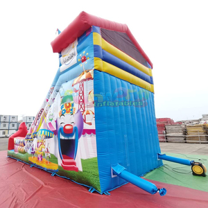 Château gonflable géant pour enfants, avec toboggan double piste, pour fêtes en plein air - Product Image 5