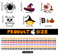 Décoration d'Halloween 24pcs pailles halloween araignée citrouille lanterne sorcière pailles