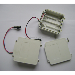 4 x AA di động UM-3 nhựa trắng an toàn không thấm nước pin chủ Pin lưu trữ trường hợp hộp 6V Trường hợp với dây dẫn - Product Image 4