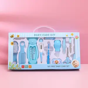 Venda quente Bebê Recém-nascido Nascimento Presente Nail Care Baby Acessório Termômetro Escova Comb Grooming Kit 13pcs Set