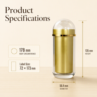Préformes en plastique PS 100 ml Or Argent pour flacons pharmaceutiques, flacons de parfum, flacons de pilules, flacons d'huile de poisson et capsules