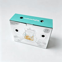 Boîte d'emballage et d'expédition en carton ondulé personnalisée avec logo flexographique pour 6 ou 12 packs de boissons, bières, jus, sodas en canettes