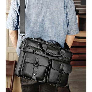 <b>Leather</b> Men Messenger Shoulder Cross Body Bag Genuine <b>Leather</b> <b>Briefcase</b> Men Fashion Real <b>Leather</b> Handbag - Product Image 4