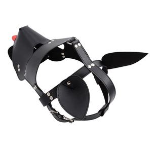 <span class=keywords><strong>Gay</strong></span> Puppy Hood BDSM Juego de rol Pet Headgear Bondage Gear Props para perros - Product Image 3