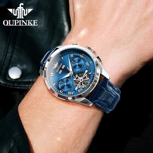 Reloj OUPINKE 3281 para Hombre, Tourbillon Multifuncional, Cronógrafo Mecánico, Resistente al Agua 50M, Reloj de Lujo de Alta Calidad - Product Image 4