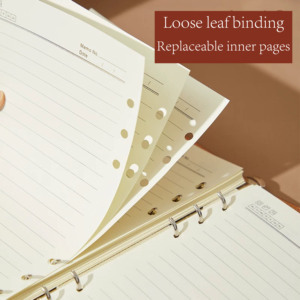 הבציר רך pu עור a5 מותאם אישית יומן מודפס יצירתי יצירתי בעבודת יד משוחרר דפים - Product Image 6