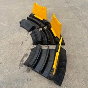 Best Selling 1/2/3/5 Channels Black <strong>Rubber</strong> Cable Protector with PE Cover for Indoor/Outdoor Use - Product Image 6