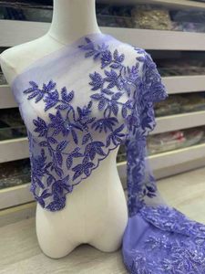 Ribete de Encaje de Poliéster Floral con Cuentas de Cristal, <span class=keywords><strong>Lentejuelas</strong></span> y Pedrería para Vestidos de Novia y Niños - Product Image 4